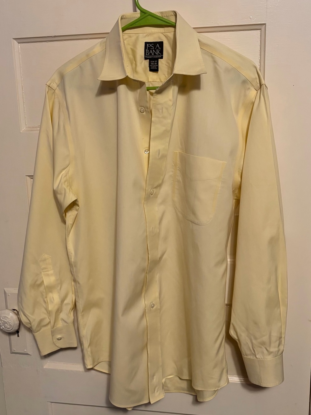 Jos. A. Bank Men's Dress Shirt - Light Yellow